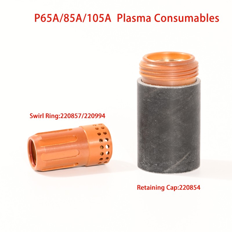 High quality PMX 65A 85A 105A plasma cutting machine consumables retaining cap 220854 spiral ring 220857 220994