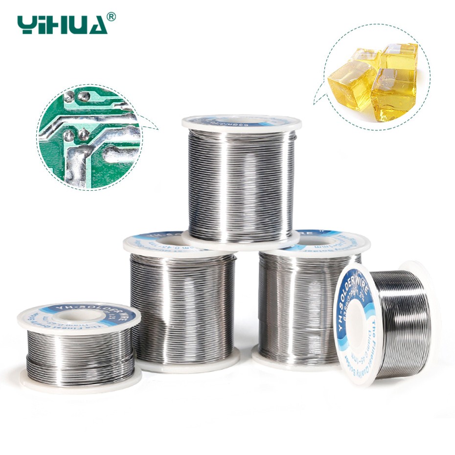 YIHUA 50g Soldering Tin Wire Tin Melt Rosin Core 0.4mm 0.6mm 0.8mm 1mm Soldering Wire Roll No Clean Flux 2.0%