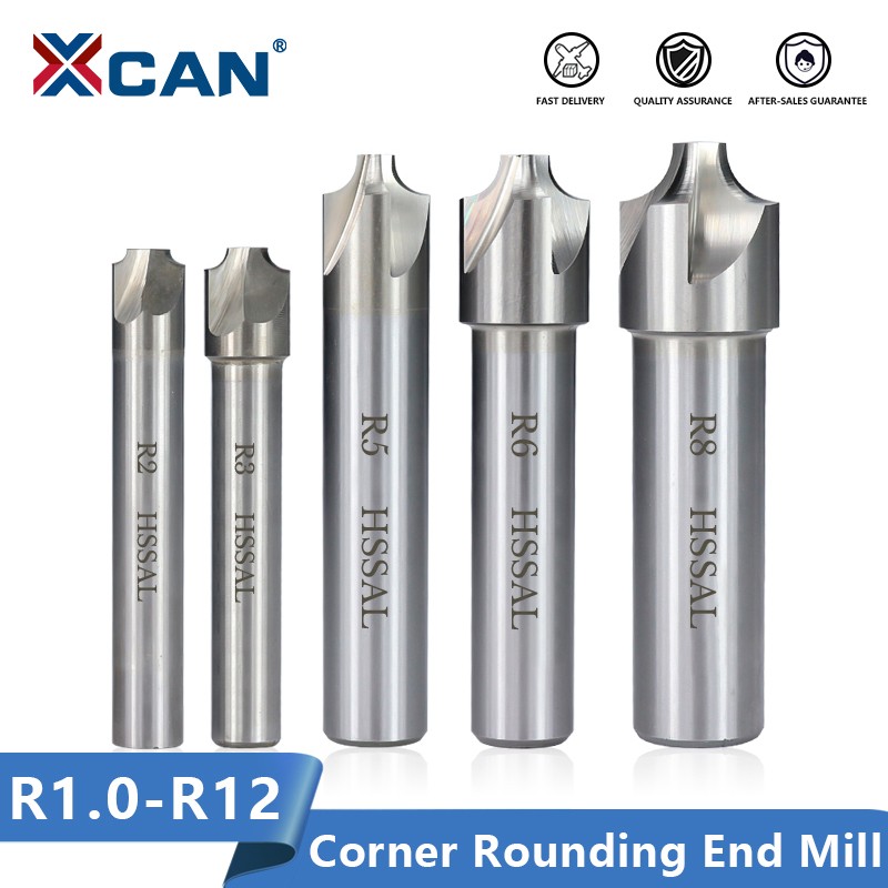 XCAN الزاوية التقريب نهاية مطحنة R1.0-R12 HSS Radius طحن كتر CNC راوتر بت