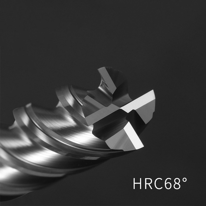 HRC68 Solid Carbide End Mills 4 Flute Tungsten Steel Milling Cutter Face Tools Milling Cutter For Titanium Stainless Steel Alloy