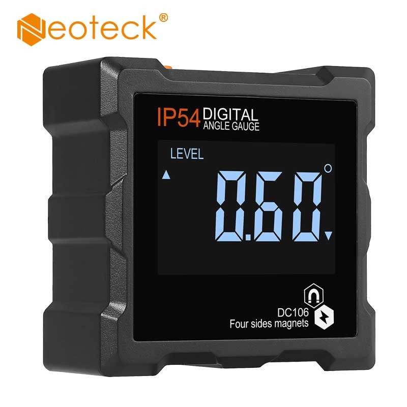 Newtech Box Level Digital Angle Protractor Level Finder Bevel Gauge Clinometer With Backlight Based Magnetic Waterproof