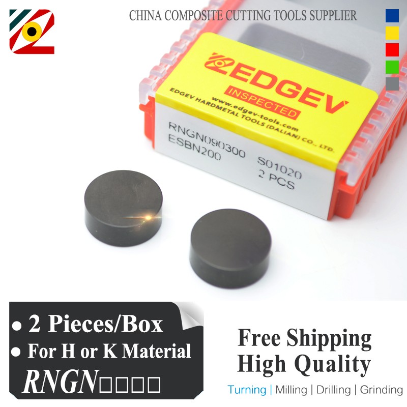 EDGEV Round Solid CBN Insert RNMN RNMN0603 RNMN0903 RNMN0904 RNMN1203 RNMN1204 RNMN1207 RNGN Supper Tools Steel Rolls Brake Disc