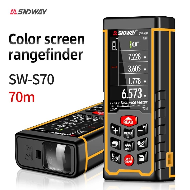 SNDWAY 2.4 Inch Color Display Digital Laser Rangefinder 50m 70m 100m Subway Laser Electronic Laser Rangefinder SW-S50