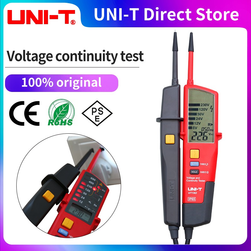 UNI-T UT18A Automatic Range Voltmeter Digital Voltmeter Voltage Test Pen With LED Indicator UT18B UT18C UT18D