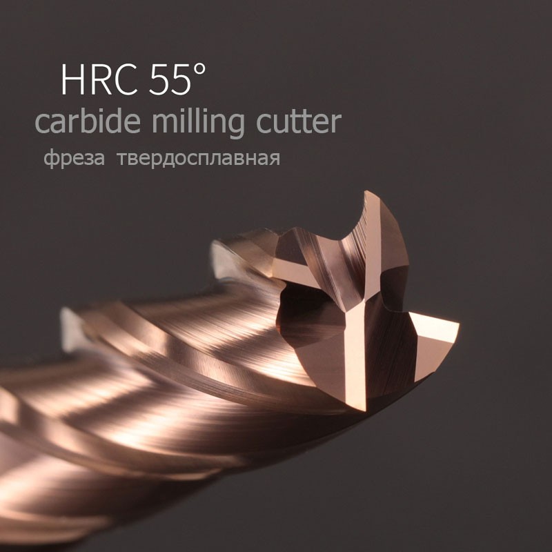 قاطعة المطحنة سبيكة طلاء التنغستن الصلب أداة Maching Hrc55 Endmill قاطعة المطحنة عدة طحن آلة أدوات نك راوتر بت