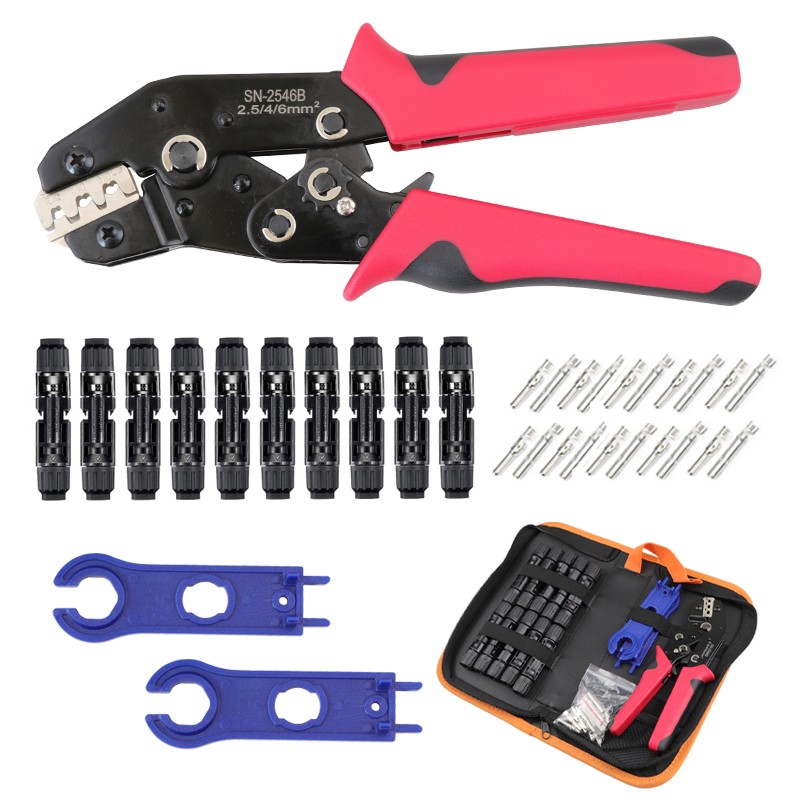 Crimping Terminal Pliers Set Eletrico Wire Clip Connector Electrical Wire Tools Crimper for MC 4 Solar Tool Plier 2546B