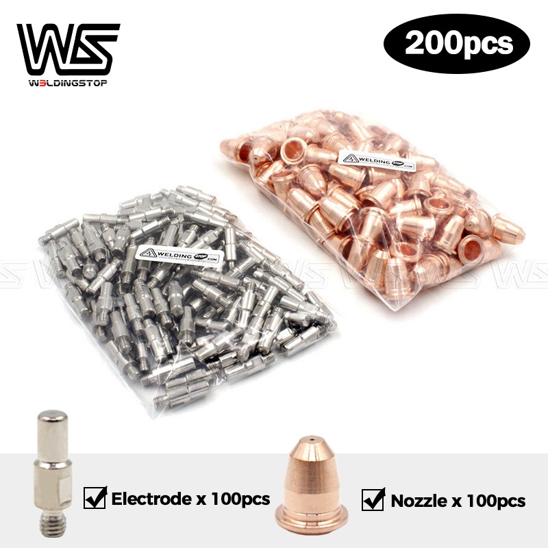 PR0110 Electrodes and Nozzle Tips PD0116-08 S25 S45 Plamsa Cutter Torch Trafimet Style 200pcs