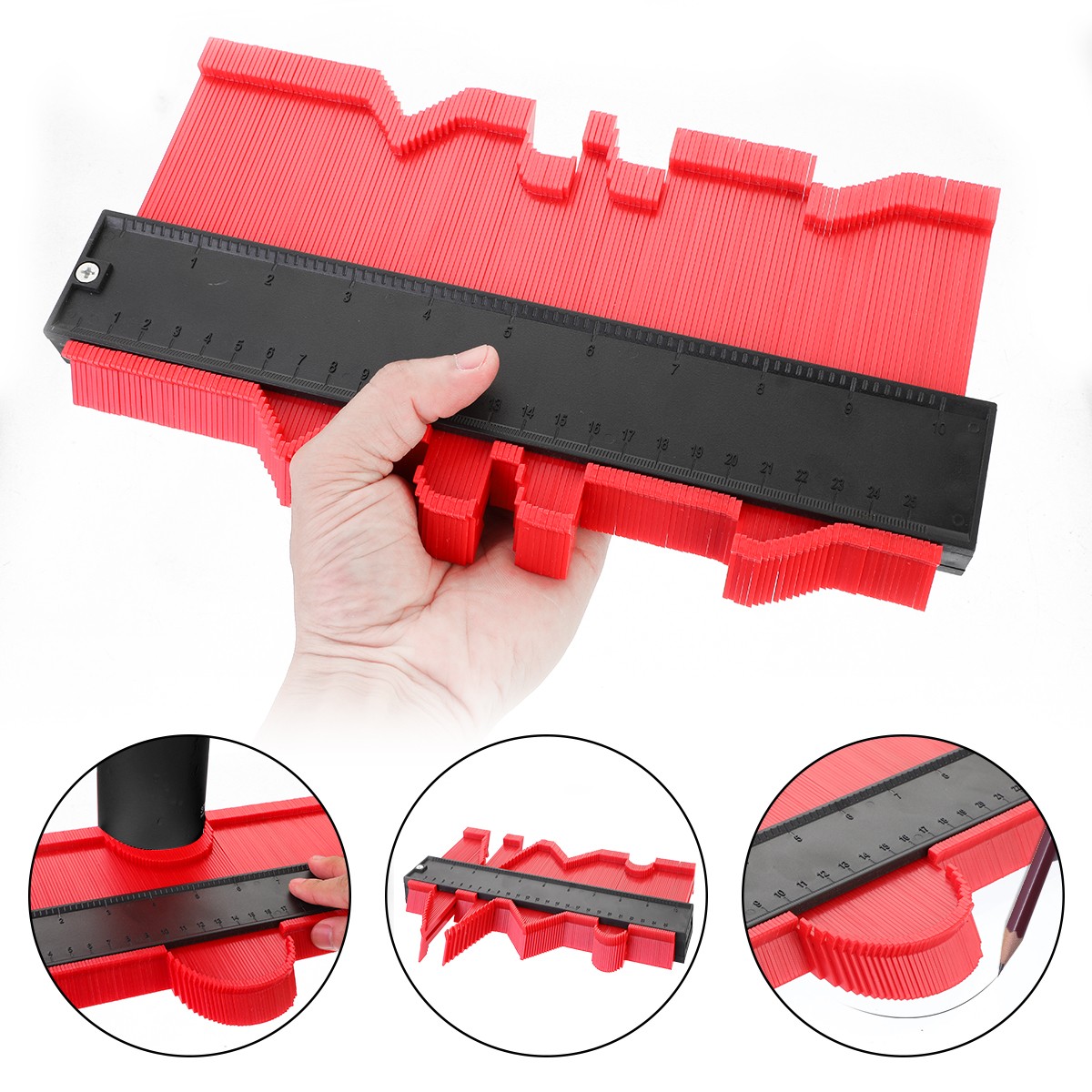 Contour Measuring Bezels Plastic Copy Contour Gauges Wood Standard Marking Tool Tile Laminate Tile Profile Tools Measuring Tools