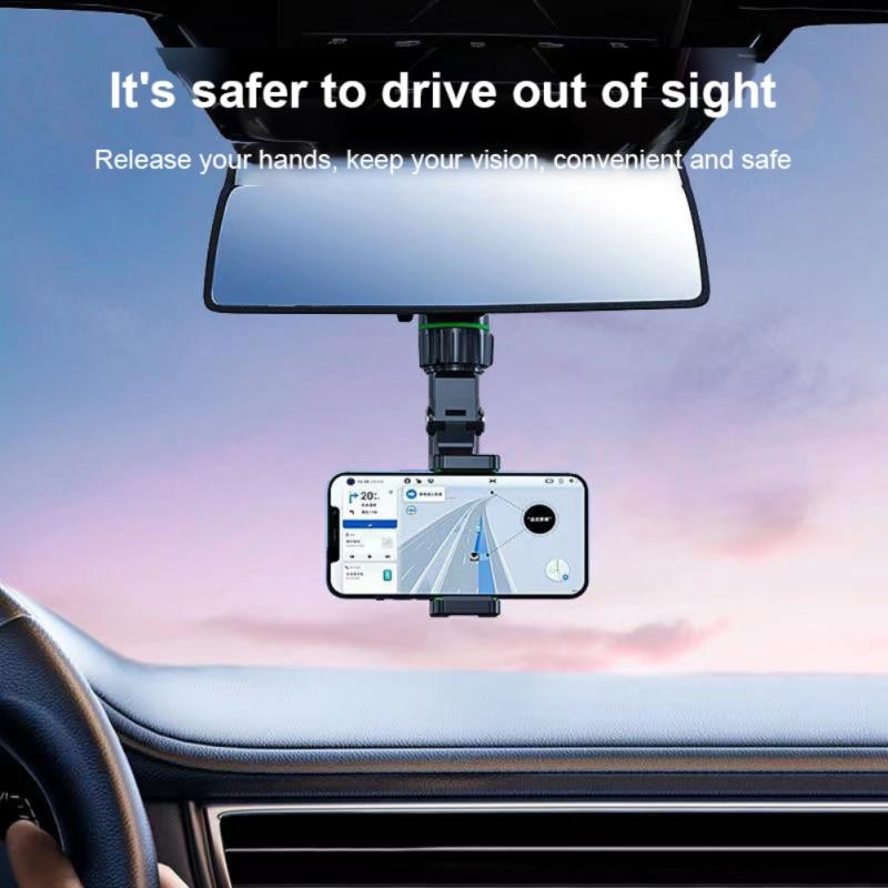 Multifunctional car bracket rearview mirror back seat video shooting kitchen multi-scene use mobile phone holder