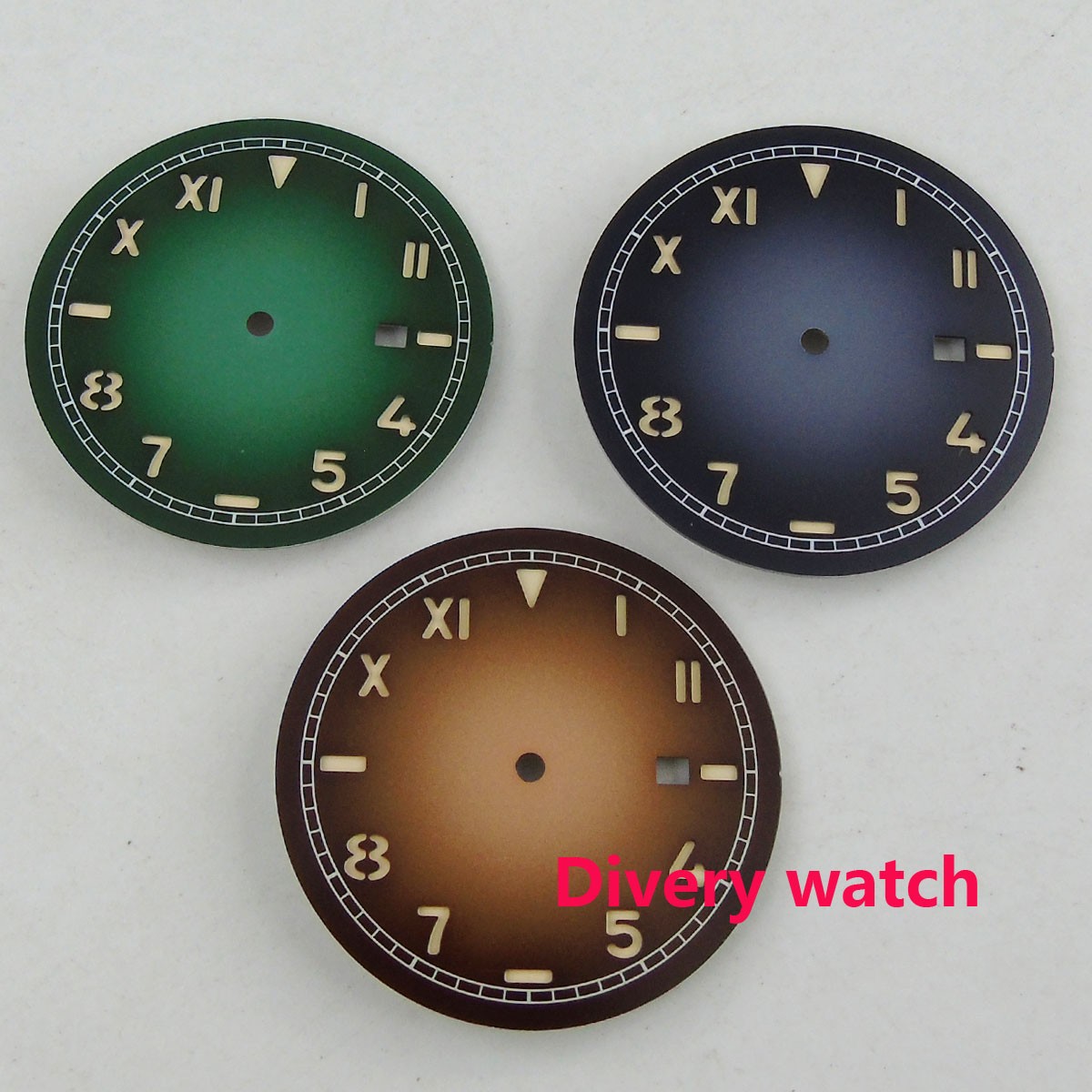 Fit for Miyota 8215 DG2813 ST1612 Movement 36mm Watch Dial Gradient Color Luminous 3 Hour Date for Automatic Men's Watch