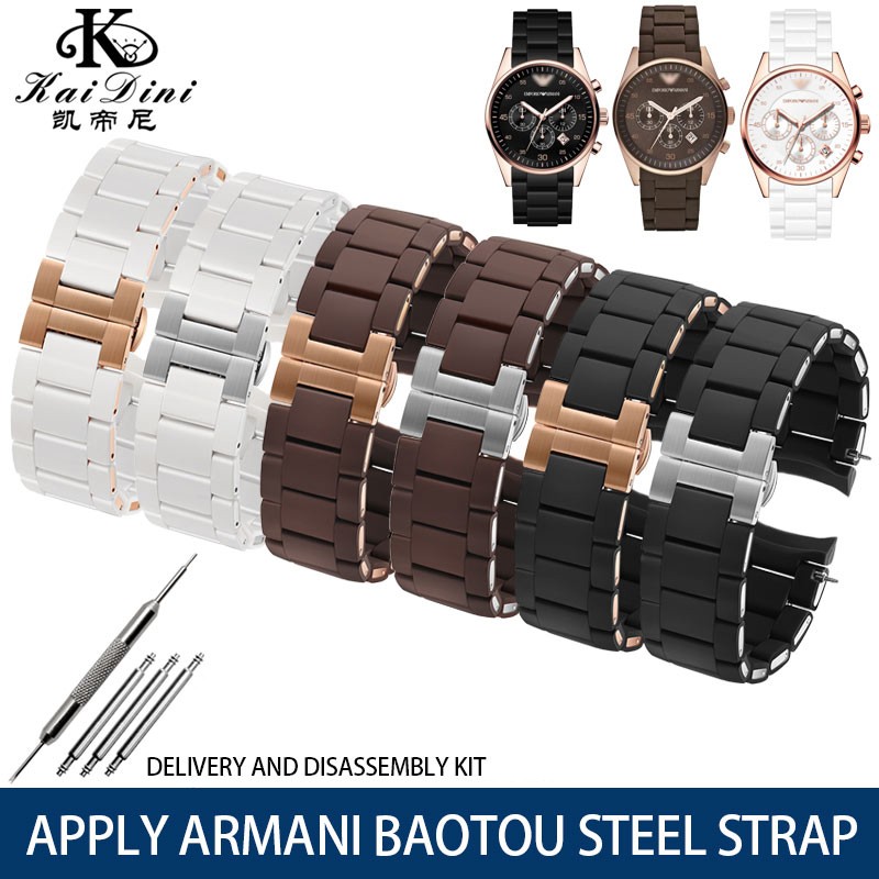 سيليكون المطاط الصلب Watchband في المطاط ل AR5890 AR5889 AR5858 AR5920 AR5868 AR8023 رجل 23 مللي متر امرأة 20 مللي متر حزام (استيك) ساعة سوار