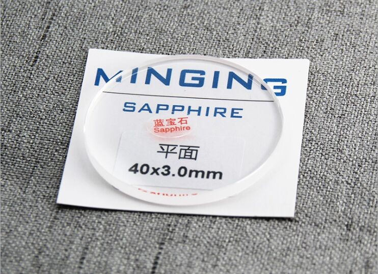 Free shipping 1pc 3.0mm thick flat round sapphire crystal 28mm to 37.5mm