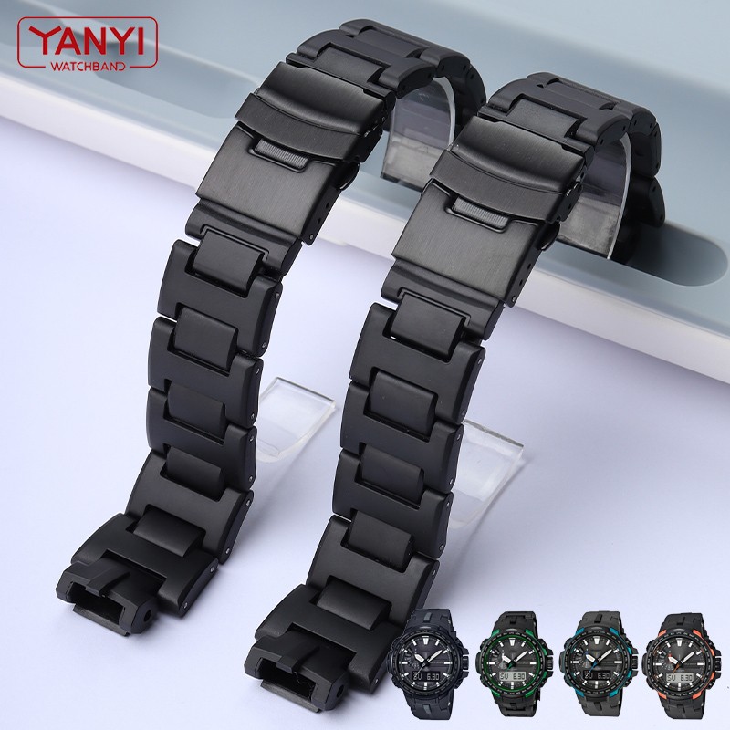 Plastic Wathband For Casio Protrek PRW 6000 Watch Strap PRW-3000/3100/6000/6100Y Watches Bracelet Men Sport Wrist Band