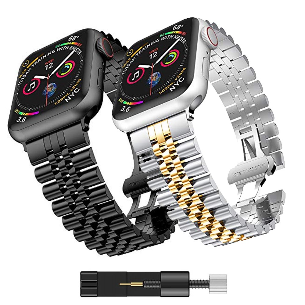 المعادن حزام ل أبل ساعة 7 6 5 4 SE الفرقة 40 مللي متر 44 مللي متر المعادن استبدال حزام ل iwatch 3 42 مللي متر 38 مللي متر المعادن الفولاذ المقاوم للصدأ حزام