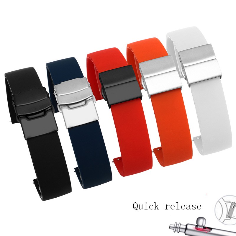 Waterproof silicone watchabnd 20mm 22mm black white red bracelet for Amazfit 2S GTS outdoor silicone strap quick release