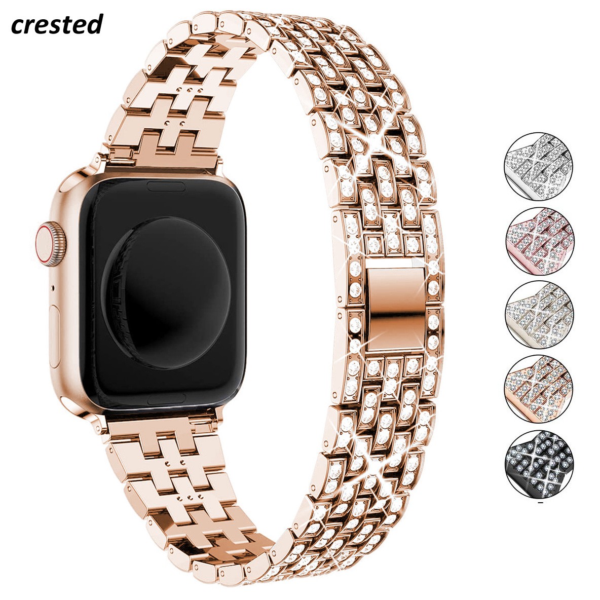 slim diamond strap for apple watch band 40mm 41mm 38mm 45mm 44mm 42mm 38mm metal watchband iWatch serie 3 4 5 6 se 7 bracelet