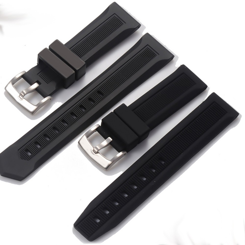 Luxury men's watch strap, silicone rubber, 20mm, 22mm, tag carry strap, Heuer drive timer