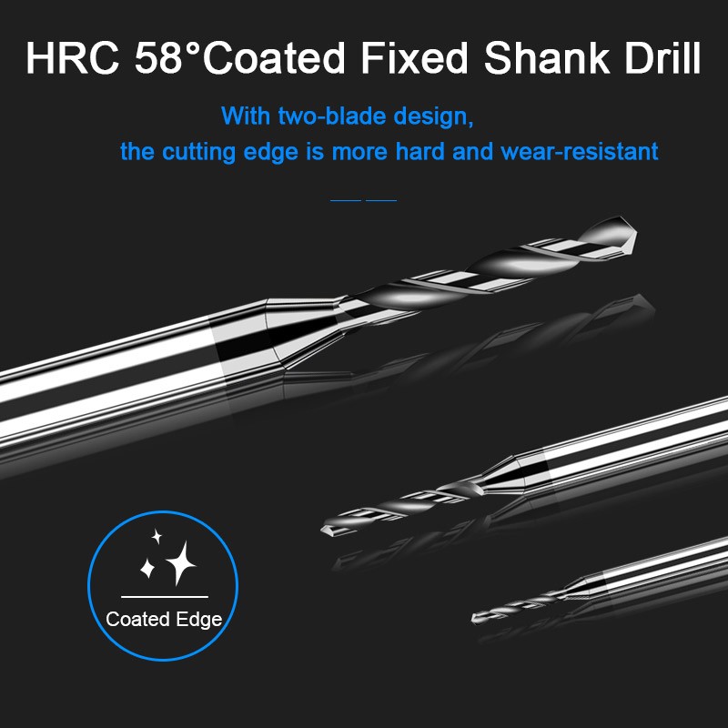 Carbide Alloy Drill Tungsten Steel Stainless Steel Twist Bit D3 Shank Micro Diameter Solid Homogeneous Metal Drilling for CNC Machine