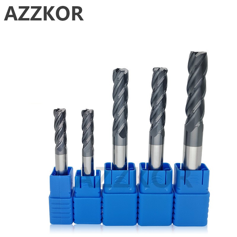 Lengthen Hrc50 Corner Roughing Alloy Coating Tungsten Steel Tools 100L Cnc Maching Top Milling Cutter Kit Milling 4F Endmil