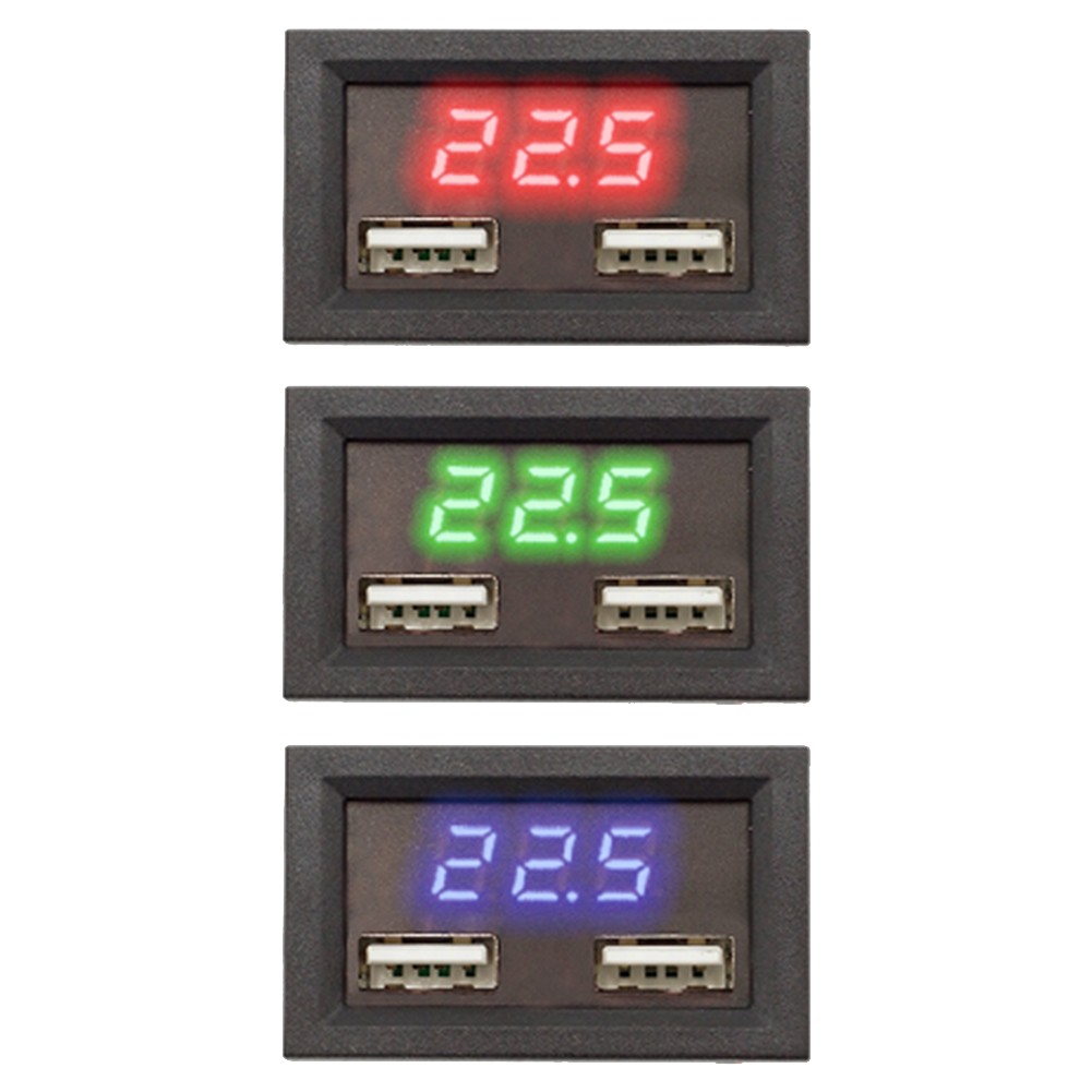 DC 5V2A Voltmeter Ammeter Blue Red Dual LED Display Amp Dual Digital Volt Meter Gauge 8-40V Voltmeter Voltage Meter