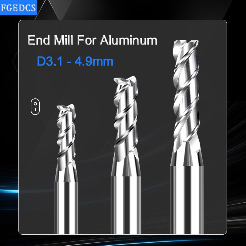 Tungsten Carbide Steel Milling Cutter 1.1 1.2 1.3 1.4 1.6 1.7 1.8 1.9 2.1 2.2 2.3 2.4 2.6 2.7 2.8 2.9 Decimal End Point CNC Mill