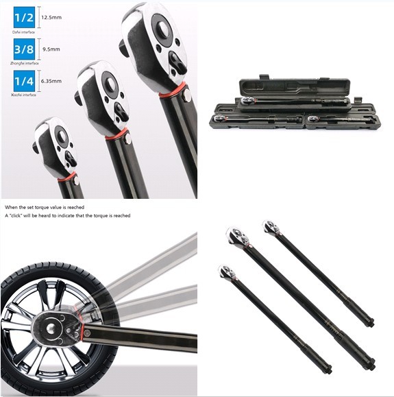 Torque Wrench 5-25N.m / 19-110N.m / 28-210N.m Square Car Motor Bicycle Ratchet Socket Spanner Repair Hand Tools