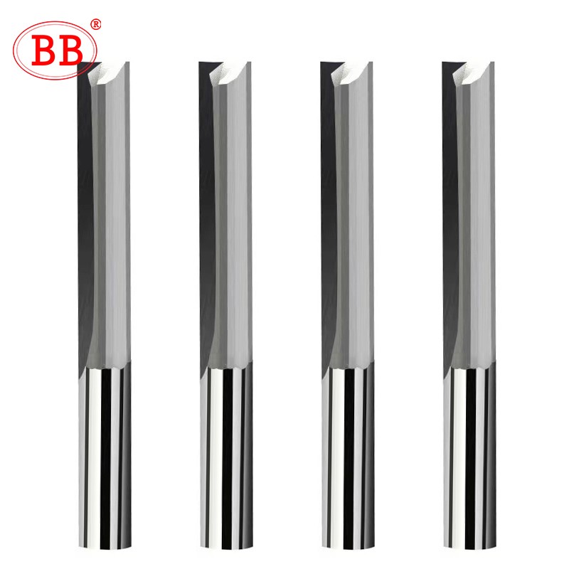 BB 2 Flutes Straight End Mill Slot Milling Cutter Tungsten Solid Carbide 4 6mm 8mm Shank Engraving Router Bit CNC Tool MDF 1pc