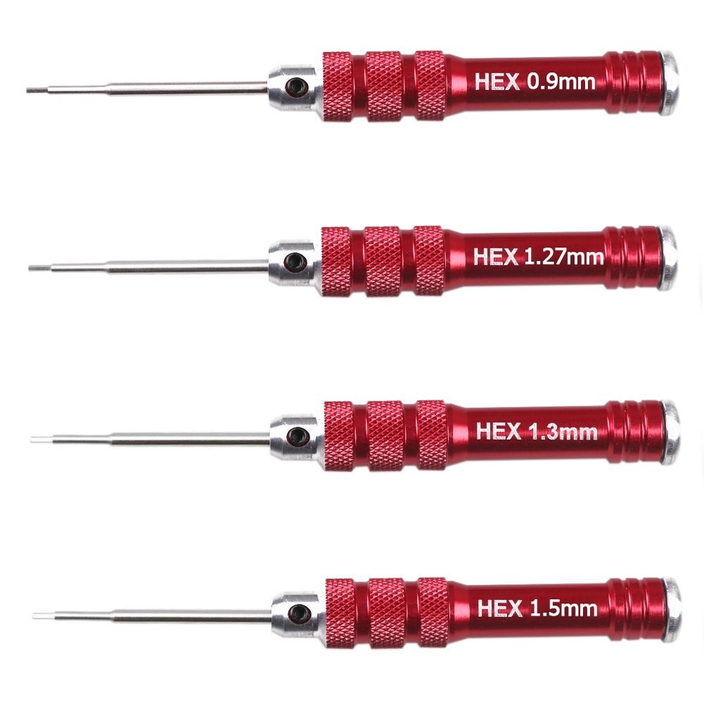 HSS Red Handle Hex Screwdriver Tool Set for RC Helicopter Drone Airplane Model Metal Repair Tools