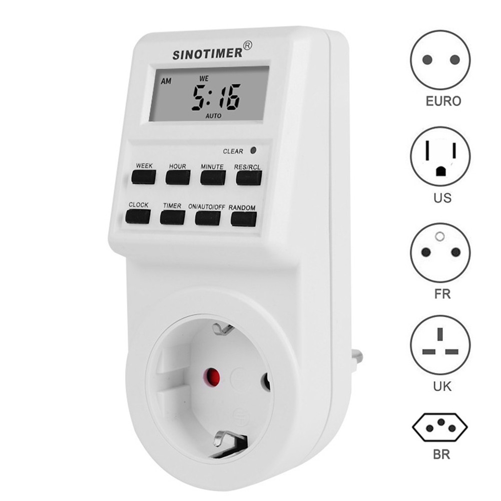 TM516 LCD الرقمية 7-day دورة برمجة شاشة ديجيتال الوقت التتابع الموقت التوصيل المقبس الحائط المقبس الموقت التبديل