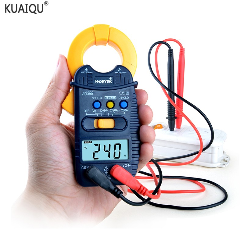 A3399 Digital Clamp Multimeter Smart Meter Tester AC/DC Voltage Resistance Capacitance Frequency Tester Detector