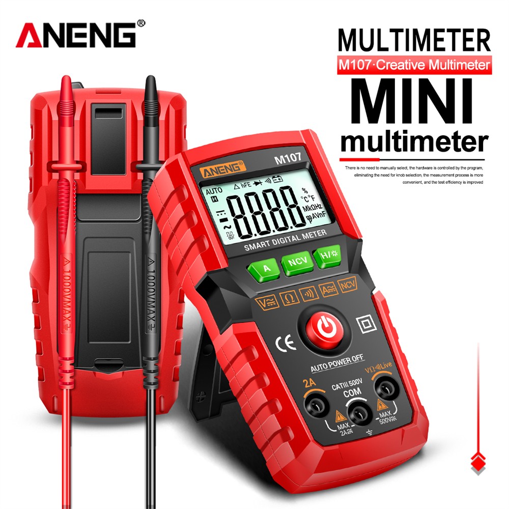 ANENG M107 Mini Digital Multimeter 4000 count Auto tester digital multimeter profesional testeur electrique multimeter test