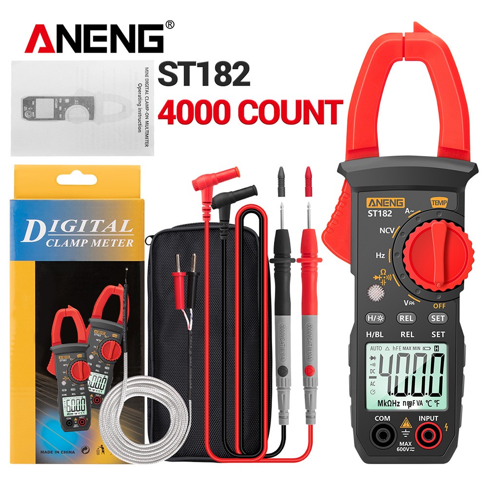 ST182 Digital Clamp Meter Multi Clamp Amp Voltage Current Resistance Capacitor Tester Auto Voltage Current Tools