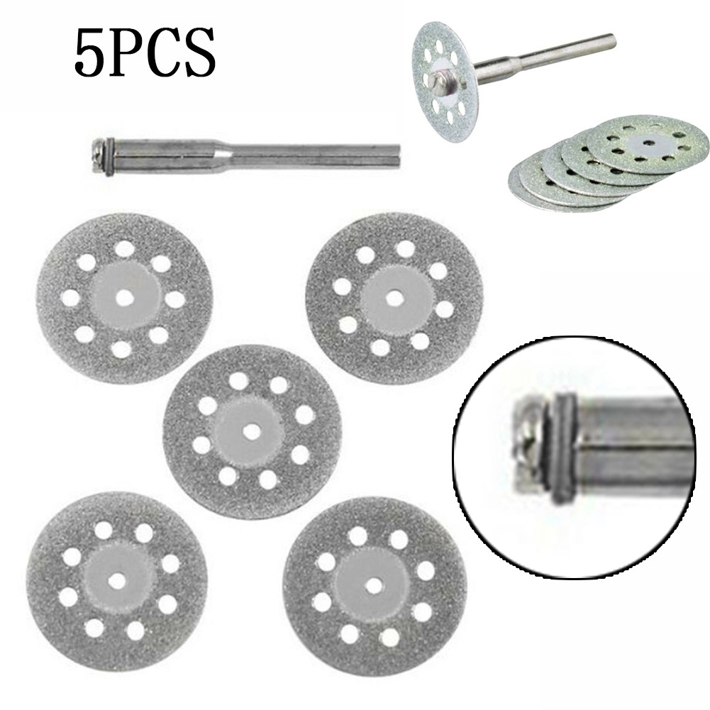 Abrasive disc 5pcs diamond grinding wheel cutting saw rotary tools accessories with mandrel sanding disc grinding wheel