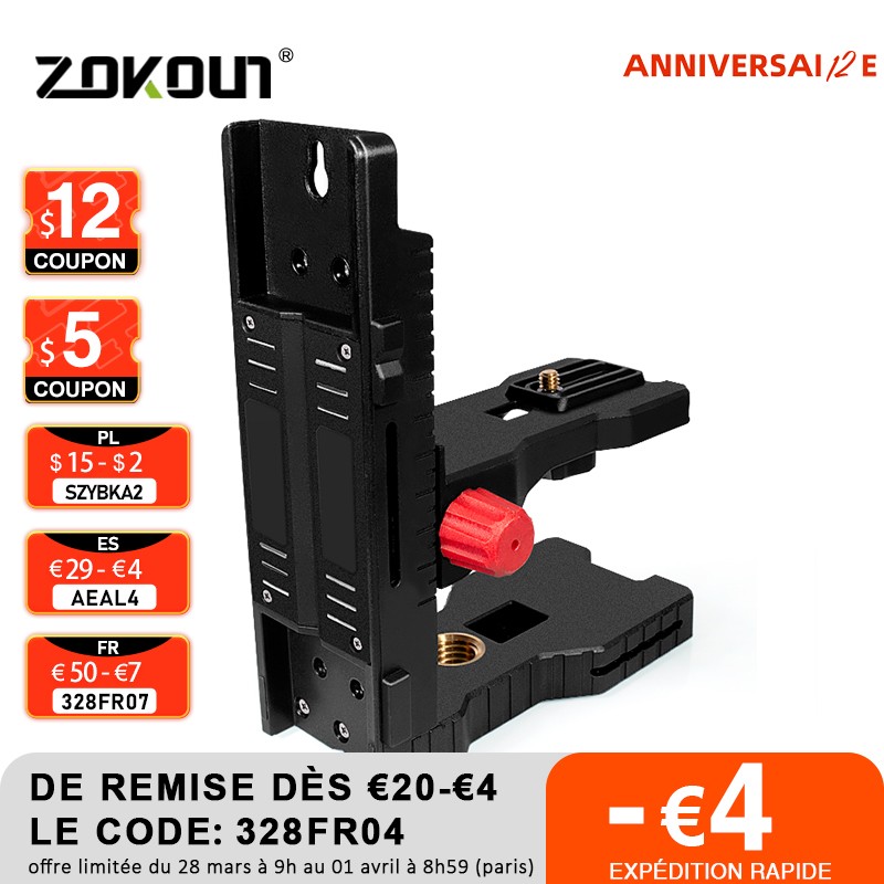 ZOKOUN - Universal Magnetic L Stand, Wall Mounted Laser Level Support