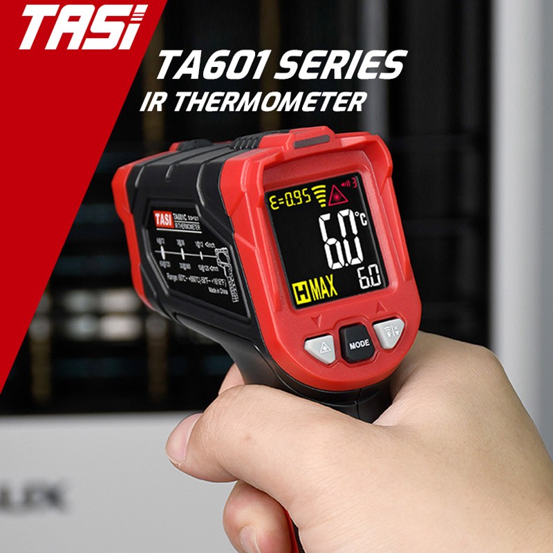 Digital Infrared Thermometer, LCD Display, Laser Measures Temperature and Humidity