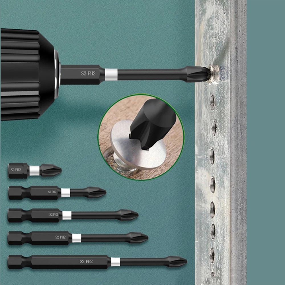 Strong magnetic impact impulse head cross high hardness hand drill bit screw electric screwdriver set 50 65 70 90 150mm