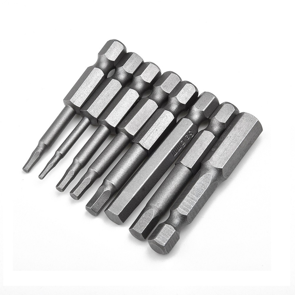 1pc Hexagon Screwdriver Bits Quick Change Impact Driver Battery Powered Drill Length 50mm Screwdriver Bit 1.5mm-8mm Power Tool High Quality