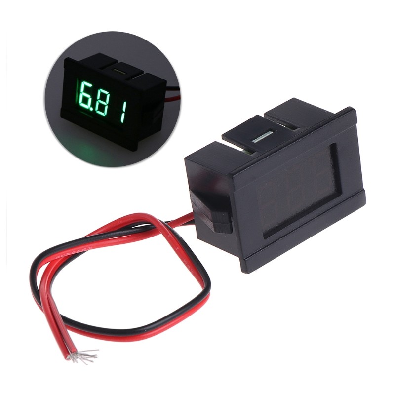 DC 2 Wires 4.5-30V Mini LED Digital Display Voltmeter Volt Voltage Panel Meter