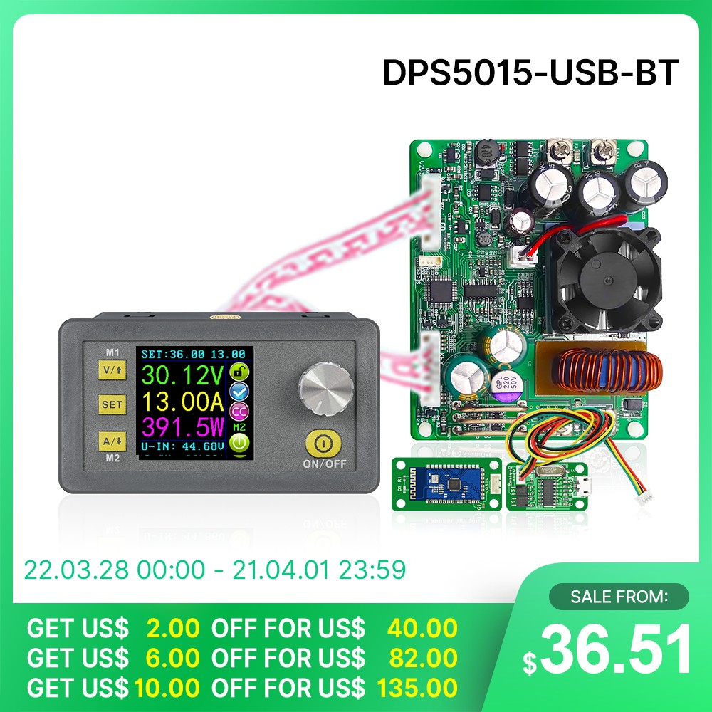 RD DPS5015 Communication Constant Voltage Current DC Step-down Power Supply Adjustable Potentiometer LCD Voltmeter 50V 15A