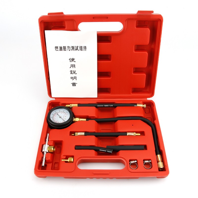 9pcs Auto Fuel Pressure Gauge Pressure Test Tool 0-100psi Car Diagnostic Tool Car Detector