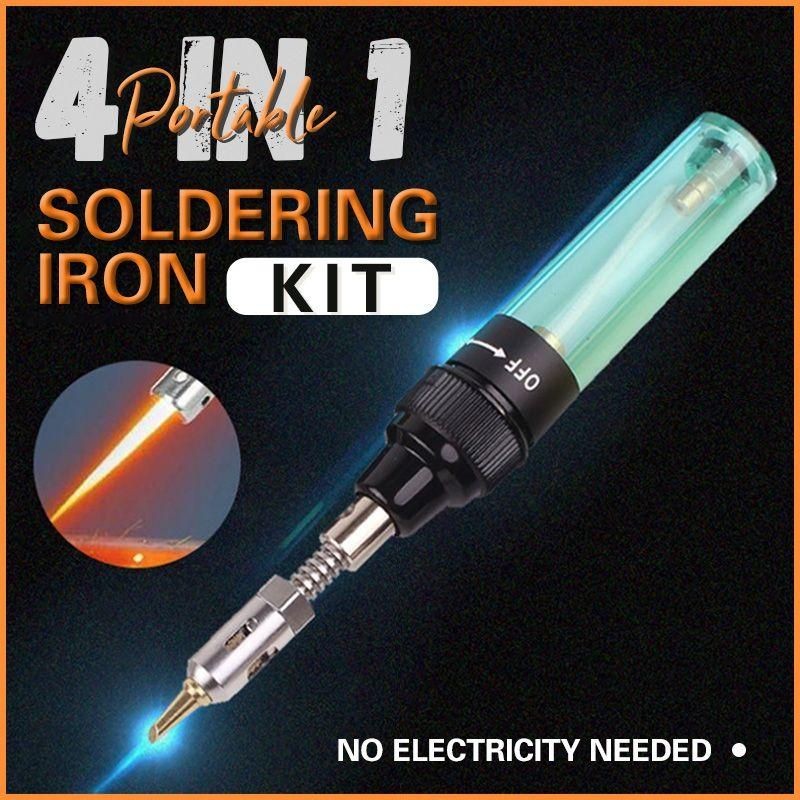 1300 Celsius Butane 4 in 1 Portable Soldering Iron Kit Welding Pen Burner Blow Torch Gas Soldering Iron Tip Butane Cordless Tool