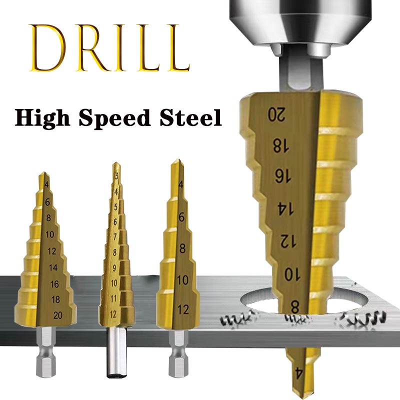 High Speed ​​Steel Drill Bit Professional Tools Hole Saw Sets Set Of Drills For Metal Woodworking Power Tools HSS Step Drill