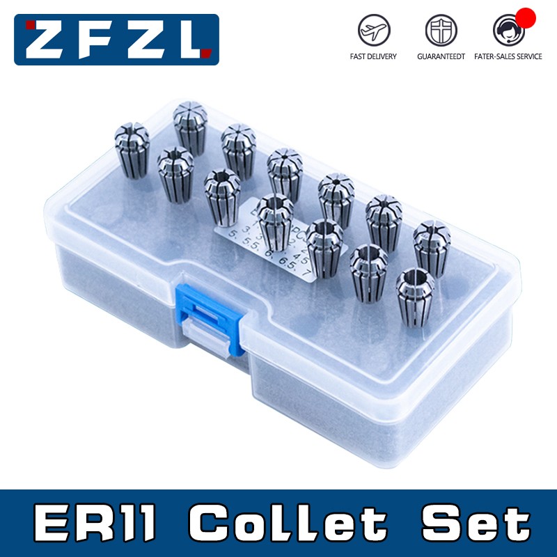 1 Set ER11 Metal Cylinder Chuck Hight Precision ER11 1/2/3/4/5/6/7/8 1/4 1/8 CNC Lathe Mill Milling Tool Holder