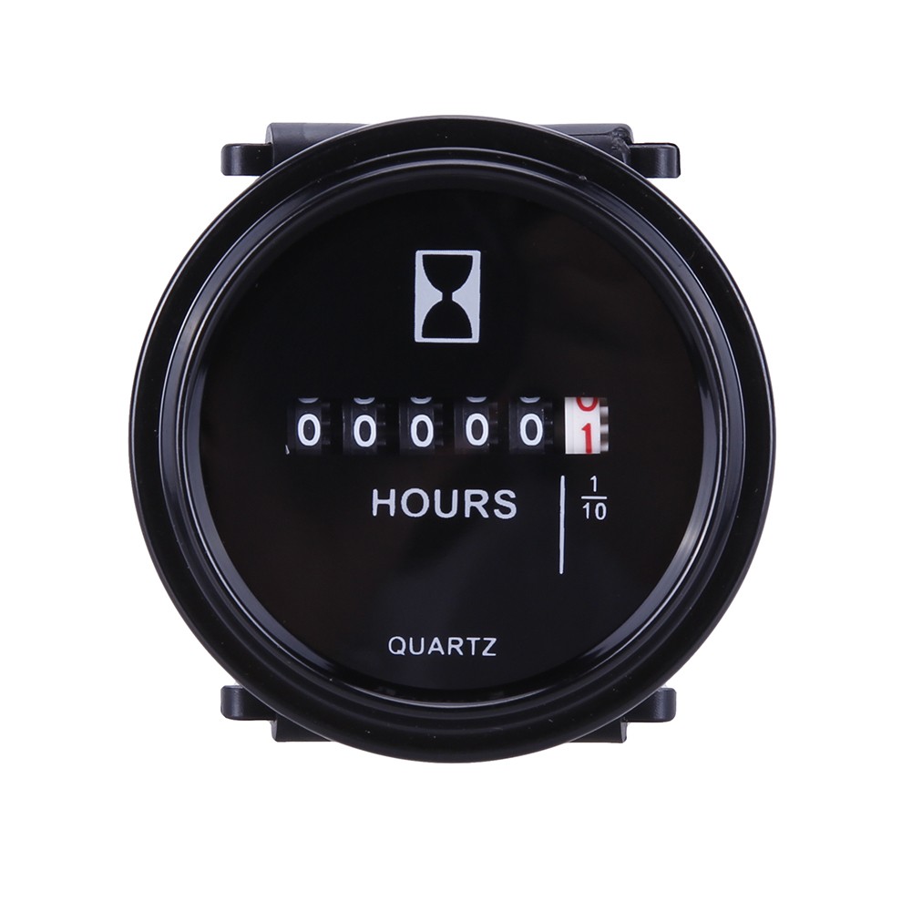 12V 24V 36V Hour Meter for Marine Boat Engine 2" Round Gauge Waterproof Moto Car Trucks Mechanical Hour Meter Counter Timer