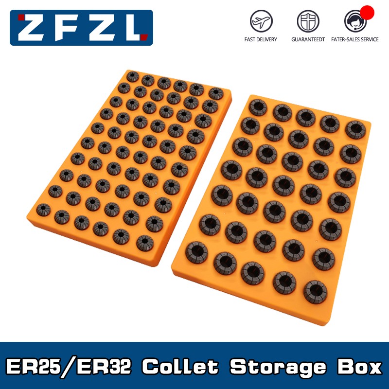 ER collet storage box, 60 slots, 35 and ER32, plastic finishing, special accessory for CNC machine tools, new