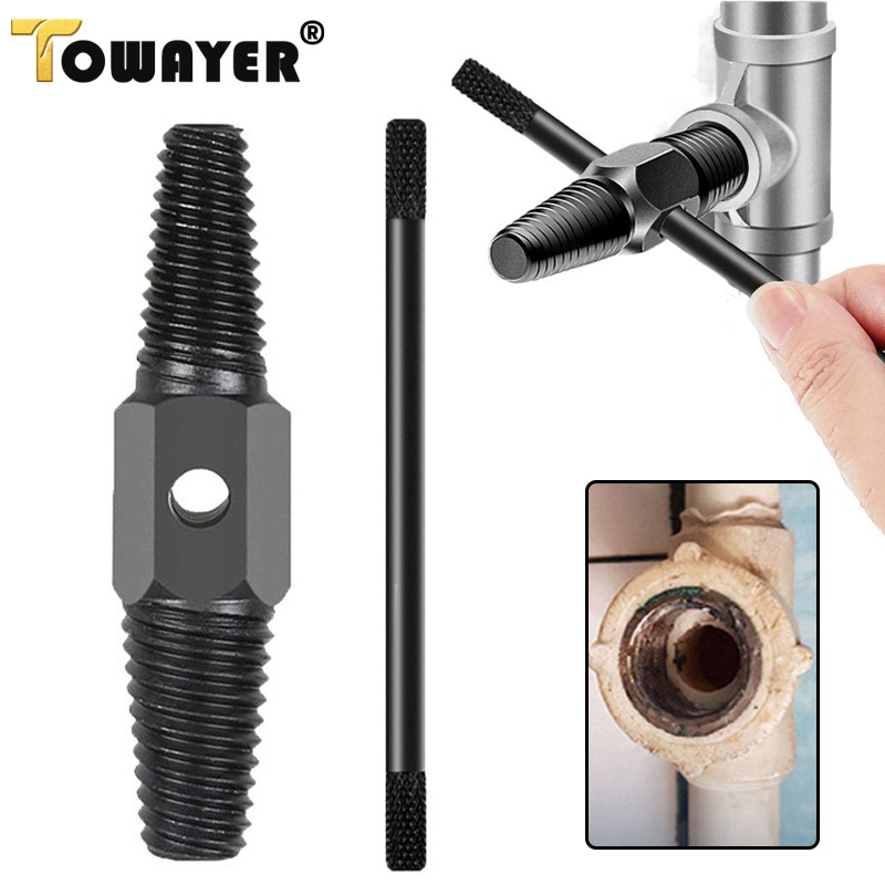 New Broken Wire Extractor Faucet Damaged Bolts Wire Pipe Remover Dual Head Water Pipe Triangle Valve Tap Bolt Remover Tools