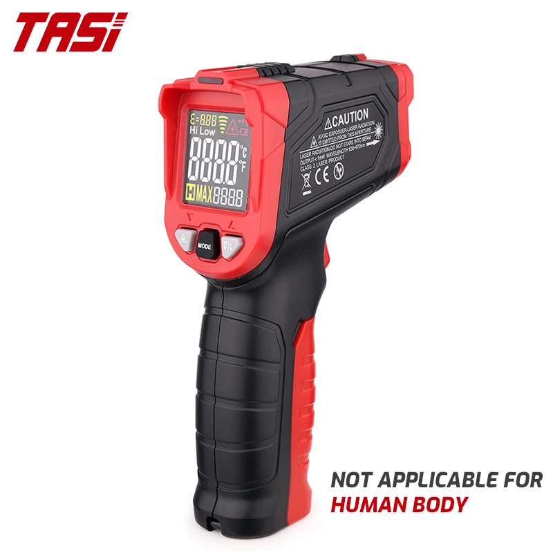 TASI TA601A/B/C ميزان الحرارة الرقمي بالأشعة تحت الحمراء لتحديد المواقع بالليزر مقياس الحرارة VA لون LCD ضوء إنذار عدم الاتصال Termometro