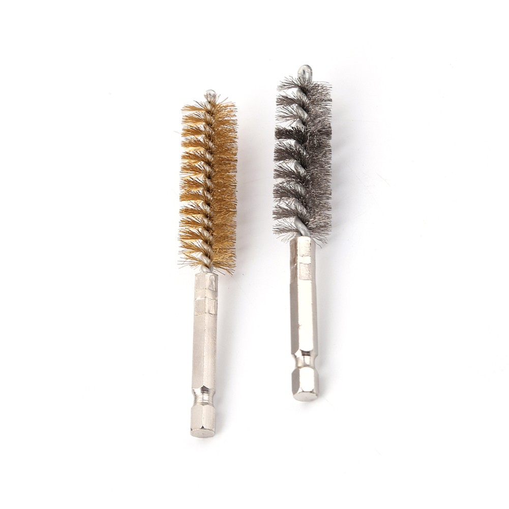 2pcs Stainless Steel ALAZCO 5/8" Wire Brush for Drill Driver Power Driver - Hex Shank Paint/Rust Remover Cleaning Tool for Car