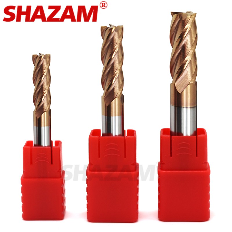 Milling Cutter Alloy Coating Tungsten Steel CNC Tool Maching Hrc55 Endmill SHAZAM Milling Cutter Machine Tools 4.5/5.5/6.5/7.5