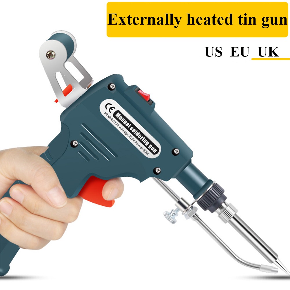 Electric Soldering Iron 110V/220V 60W US/EU/UK Plug Hand Held Internal Heating Automatically Send Tin Gun Soldering Repair Tools